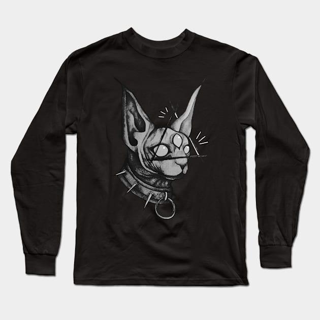 Sphynx Long Sleeve T-Shirt by stcrbcn